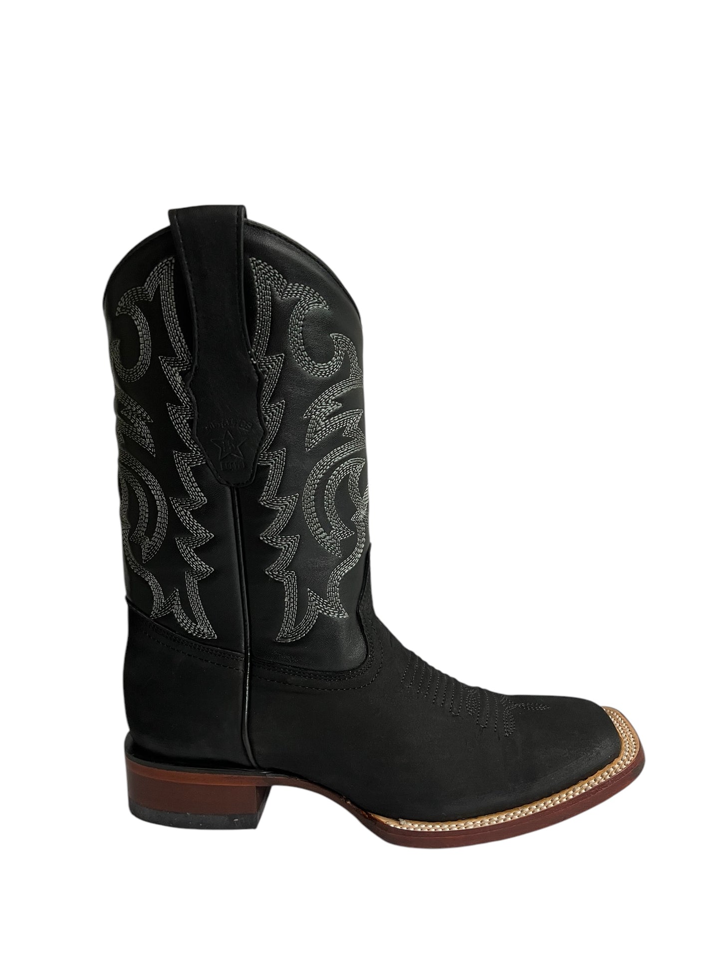 Los Altos Boots Square Toe Suede Black - 8226305