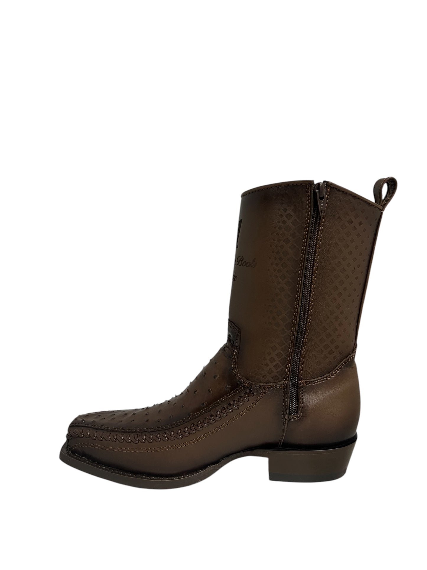 Los Altos 7 Toe Ostrich Faded Brown - 57BFP0316