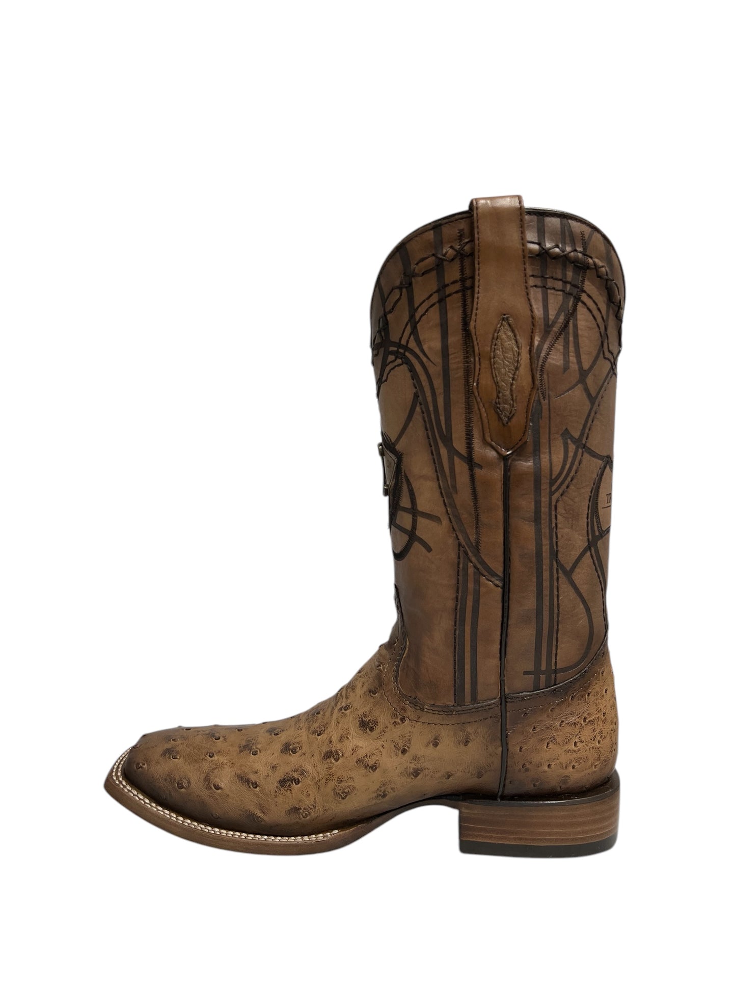 Cuadra Lugano Brown Embroidery Square Toe - CU744
