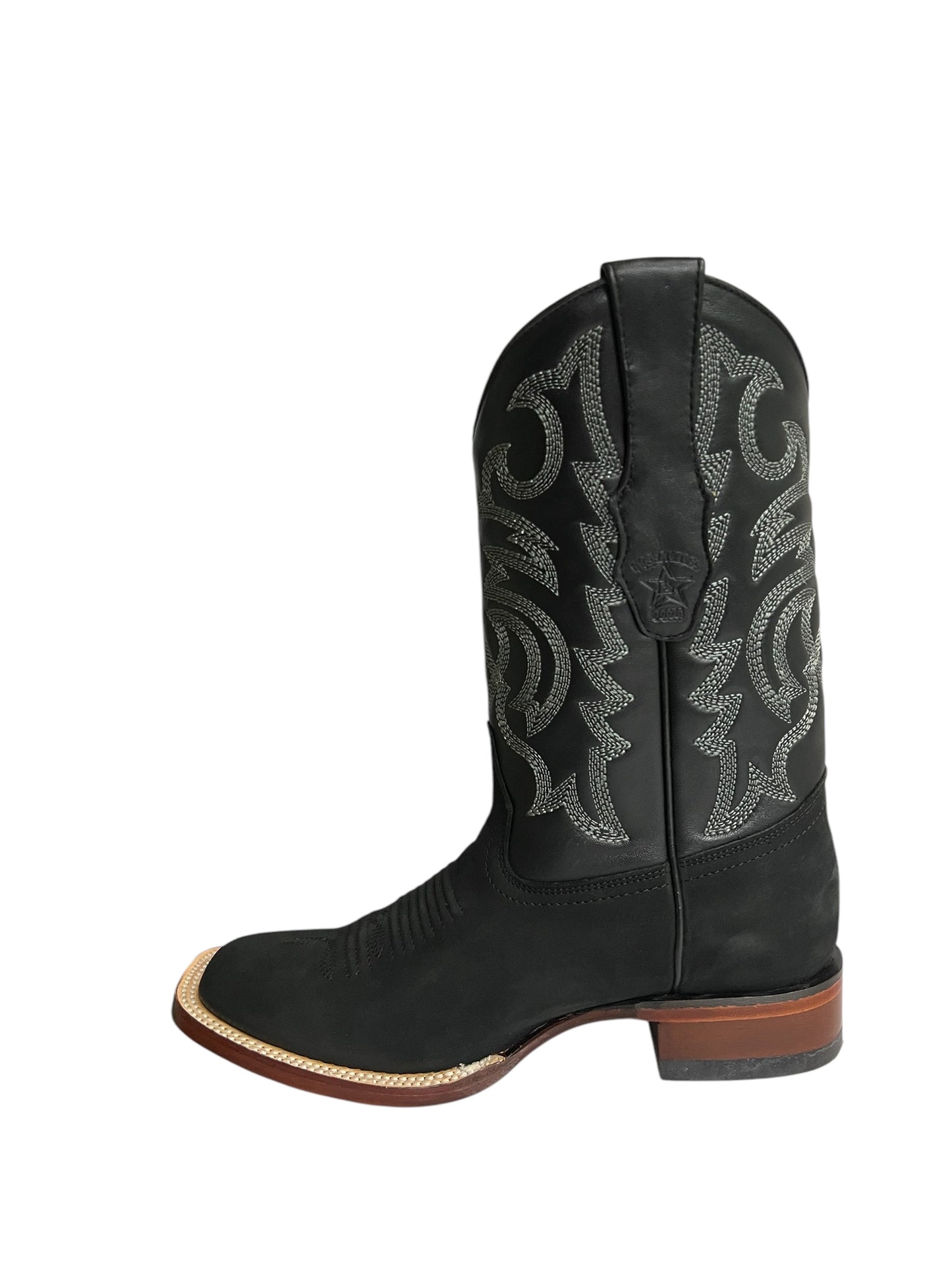 Los Altos Boots Square Toe Suede Black - 8226305
