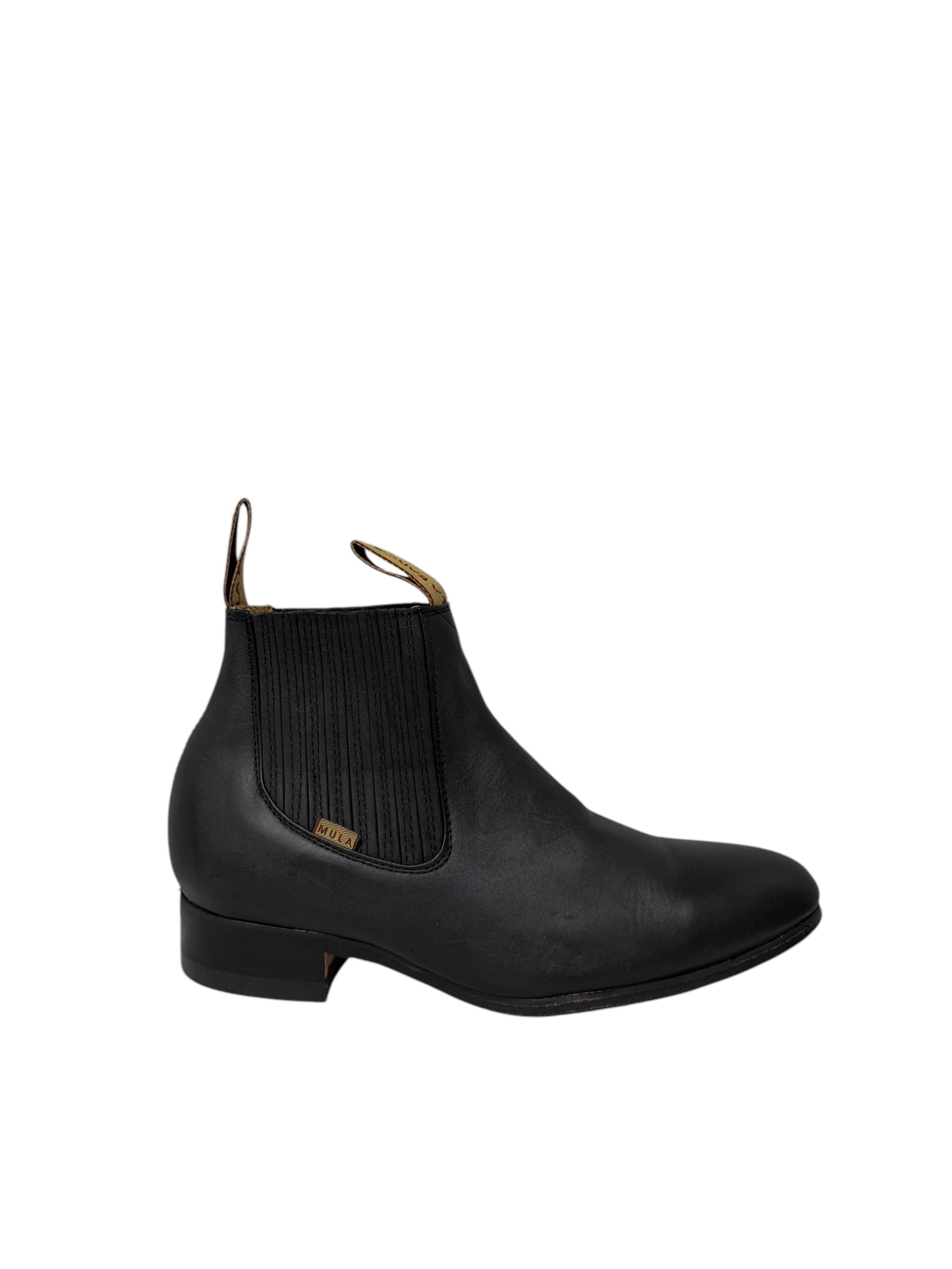 La Barca Leather Black Charro Ankle Boot - 500