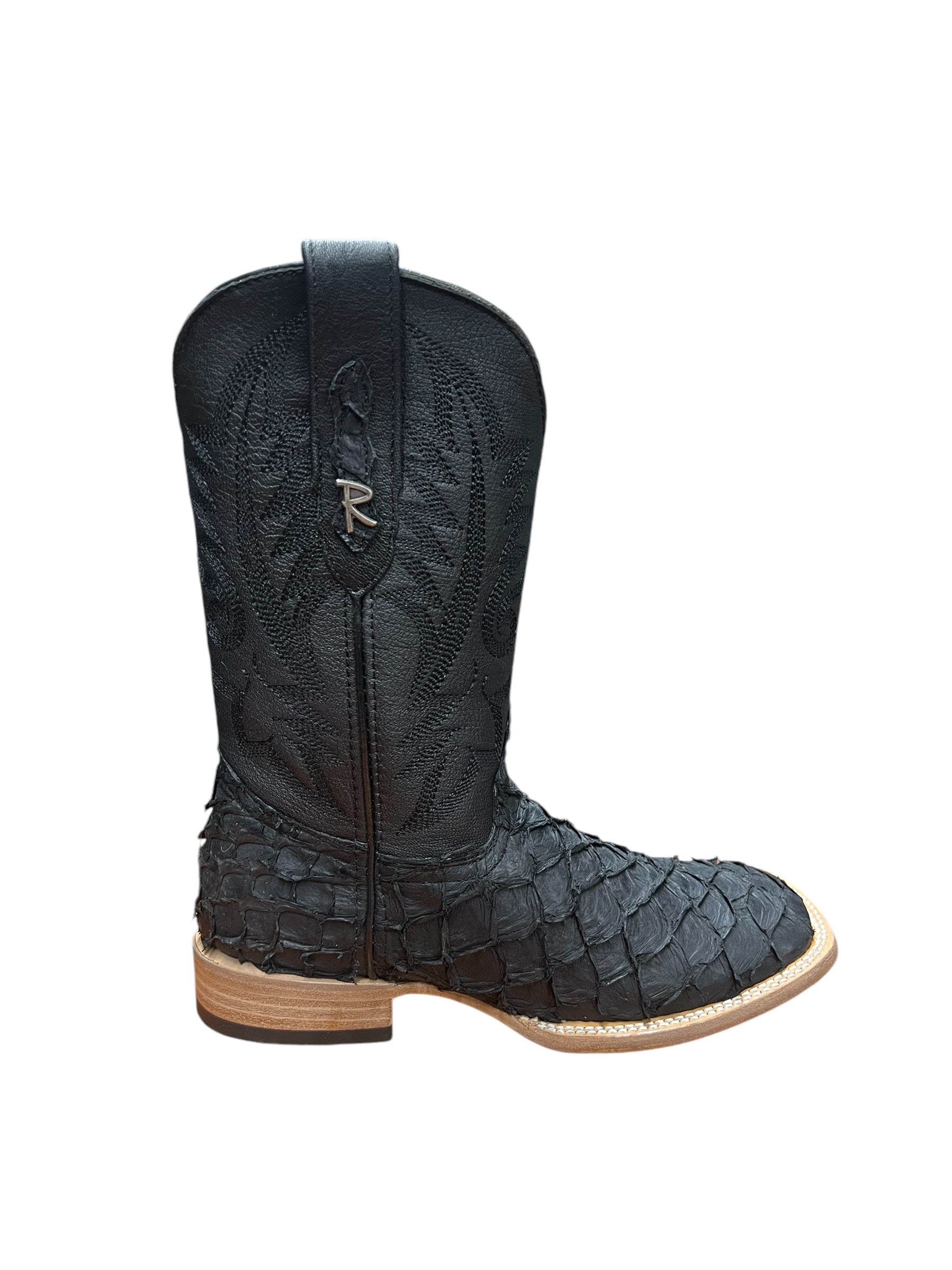 Ranchers Square Toe Matt Black fish