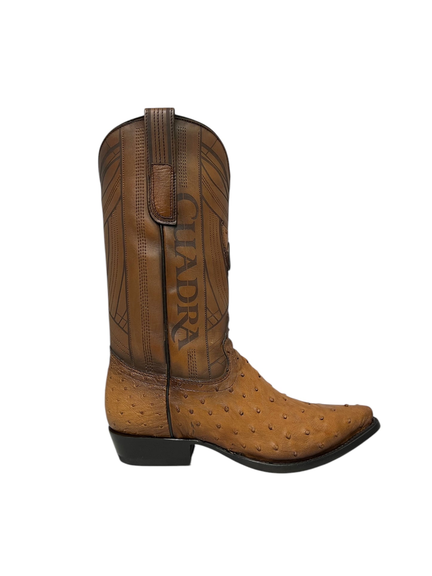 Cuadra Ostrich Moroni Honey Embroidery Snipe Toe - CU711