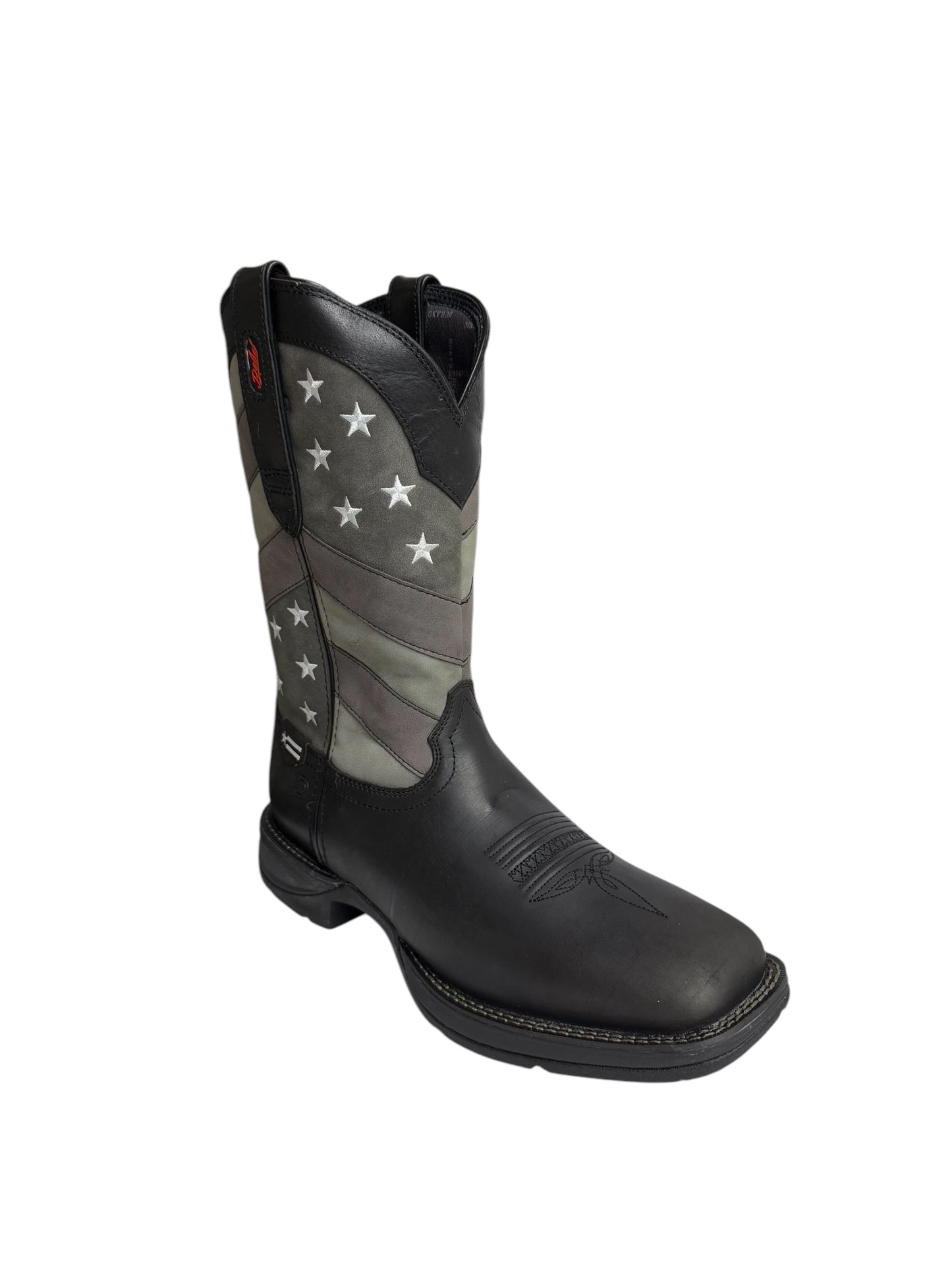 Durango Rebel Faded Black Flag Pull Up Work Boot - DDB0125
