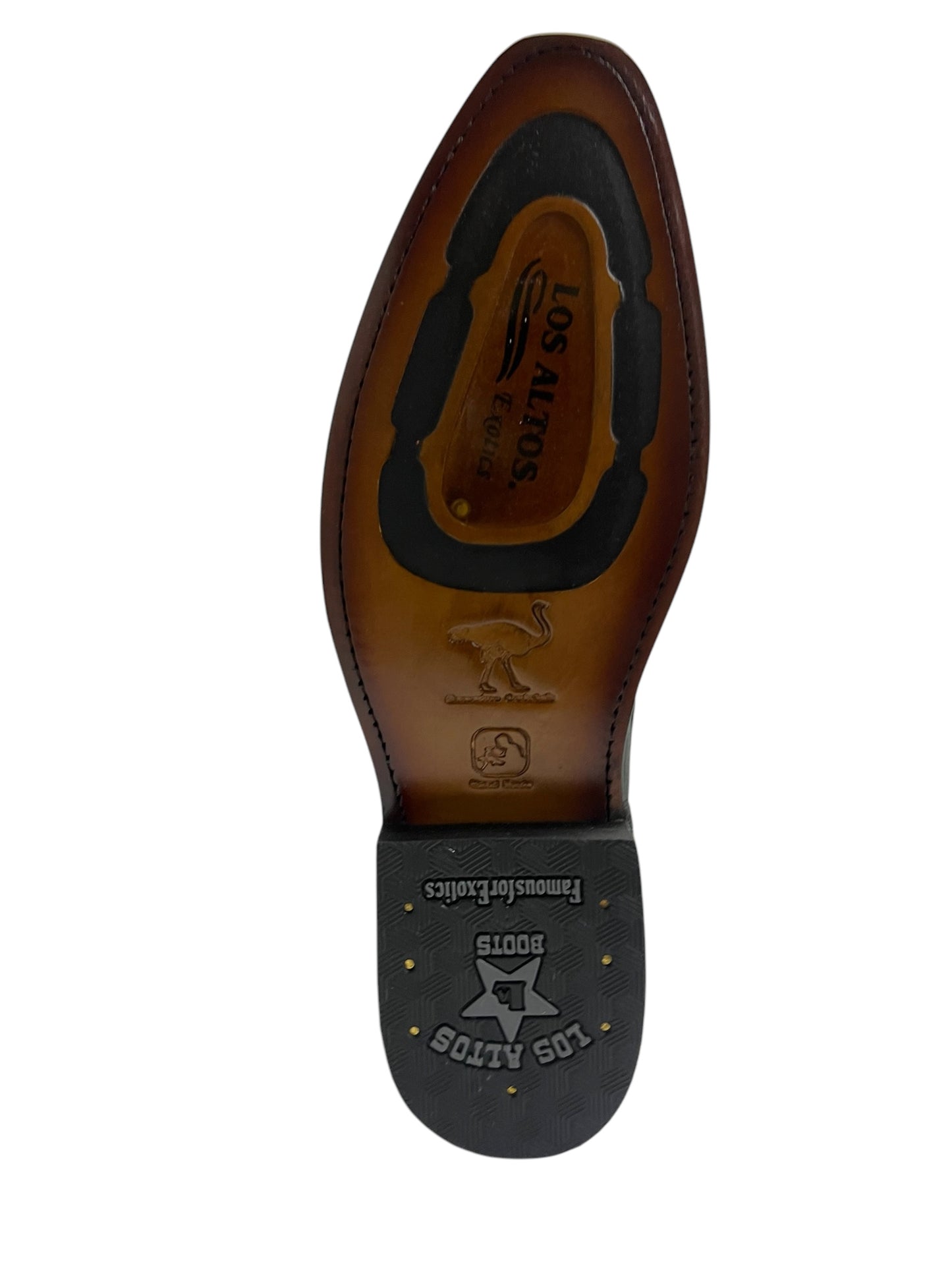 Los Altos Men's Smooth Ostrich Leather Boots - 78BI9705
