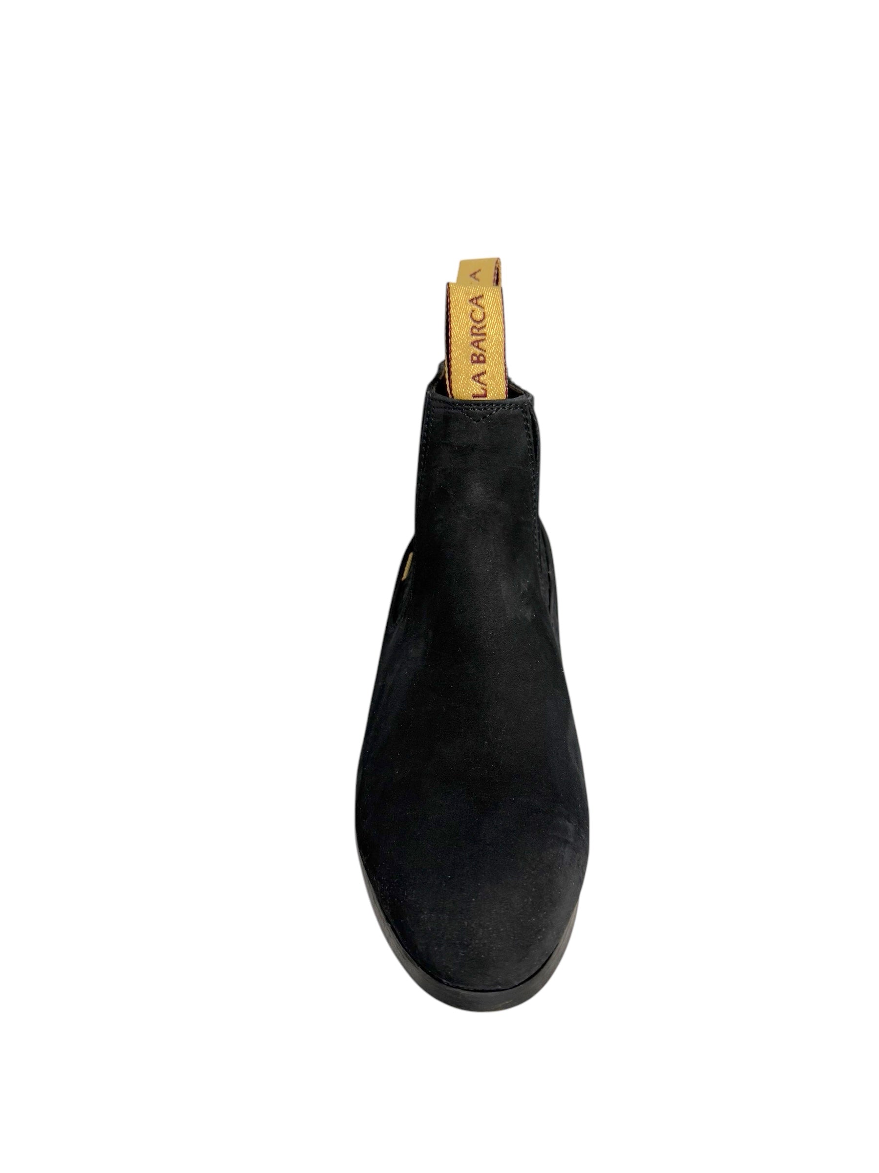 La Barca Suede Black Charro Ankle Boot - 500