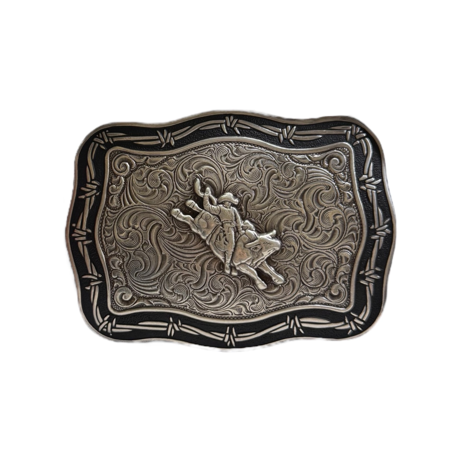 Crumrine Vintage Bull Rider Silver Buckle