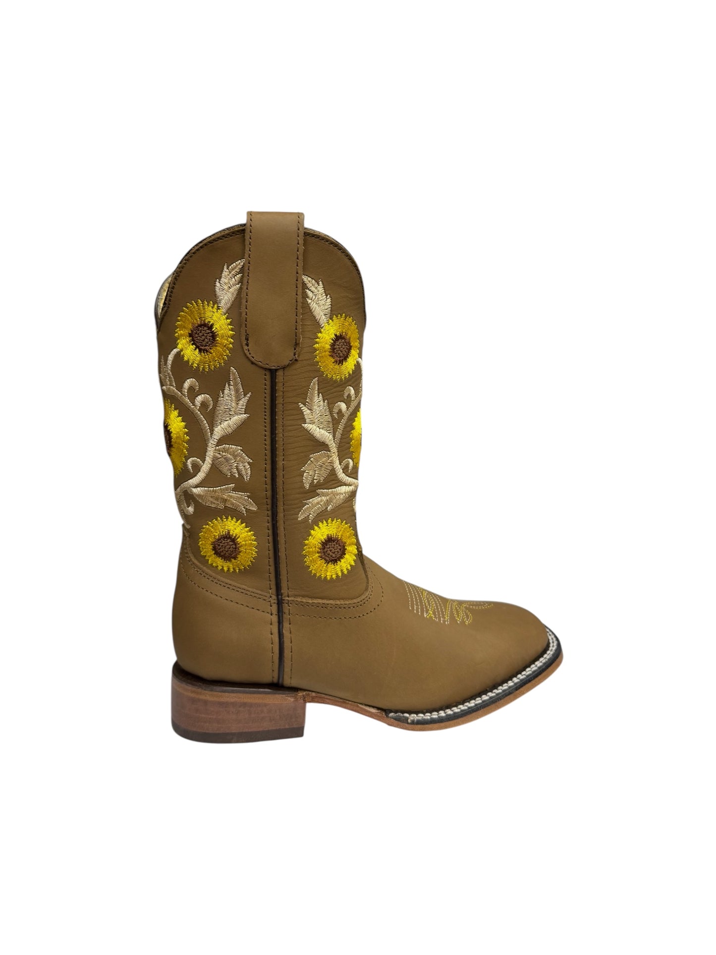 Potrillo Sunflowers Ocre Square Toe Womens Boot - 411