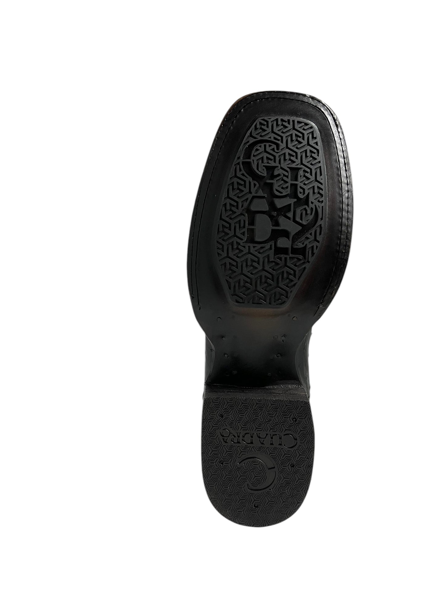 Cuadra Flame Grey Ostrich Embroidery Square Toe - CU806