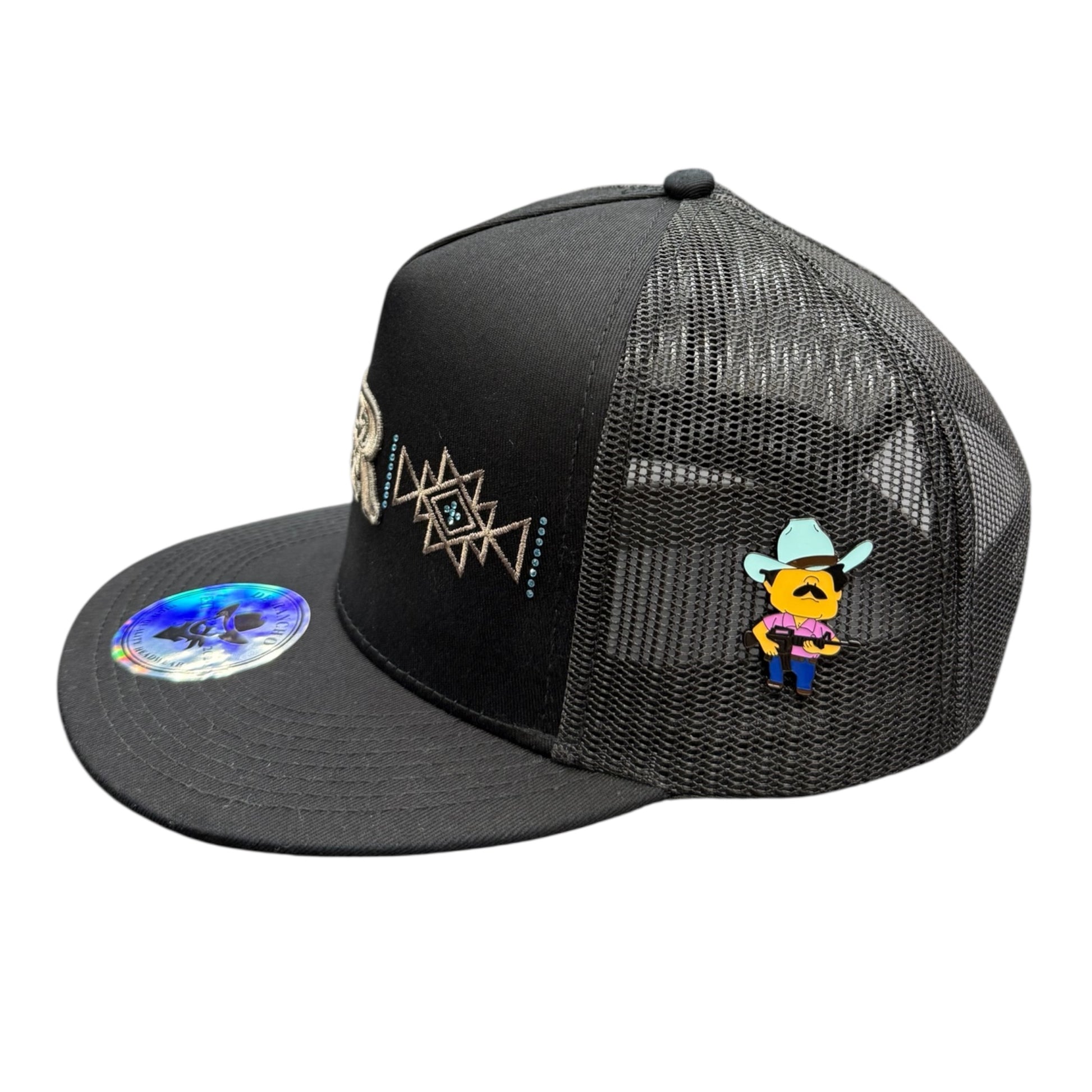 Mayo Zambada Holding Gun Hat Pin