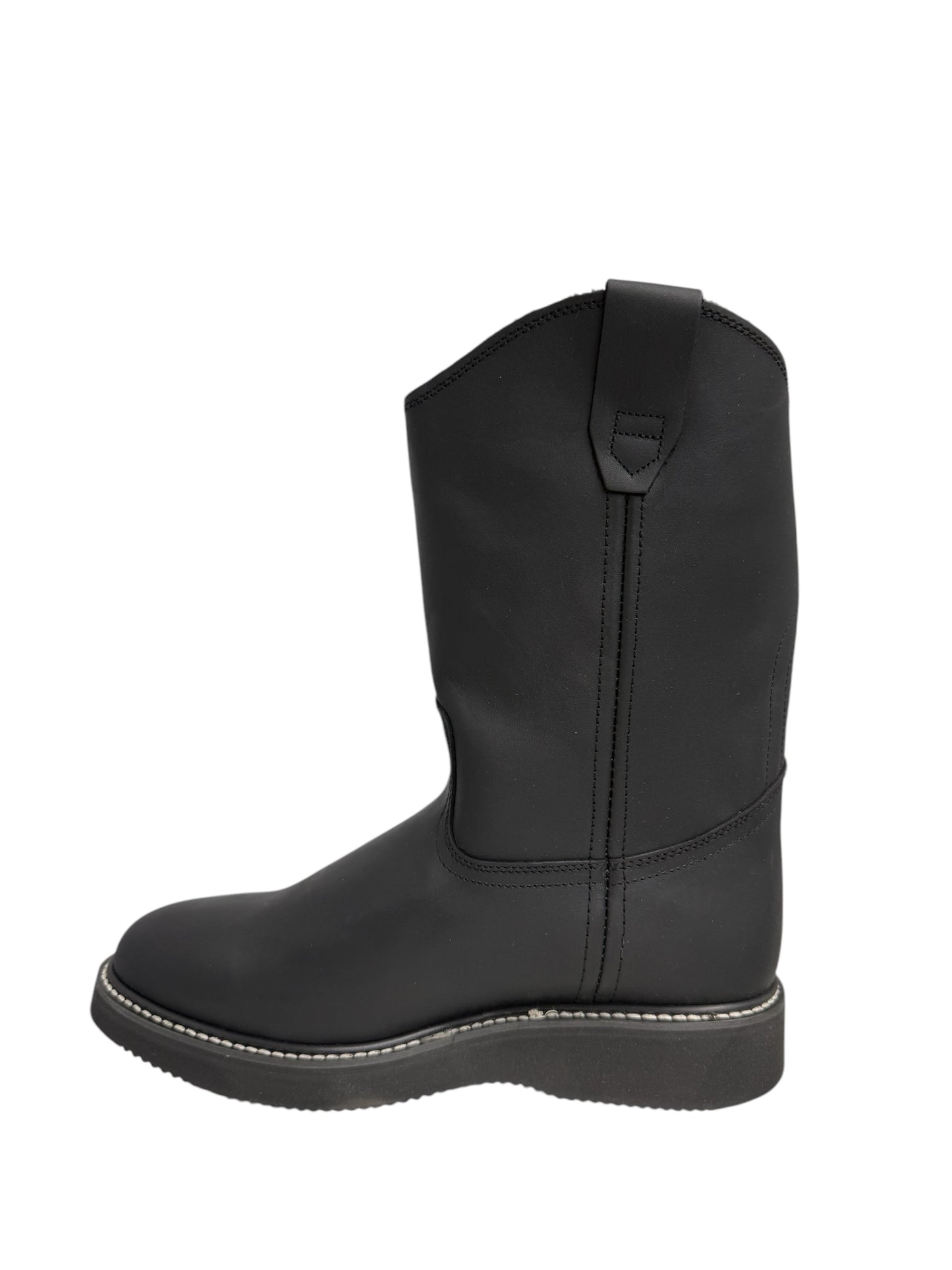Establo Oiled Leather Black Pull Up Work Boot - 553-03