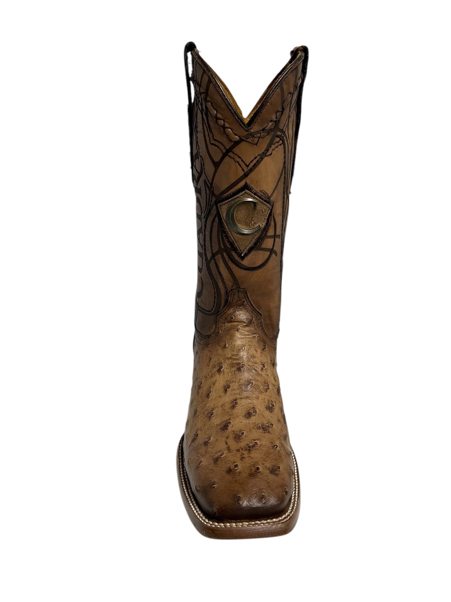 Cuadra Lugano Brown Embroidery Square Toe - CU744