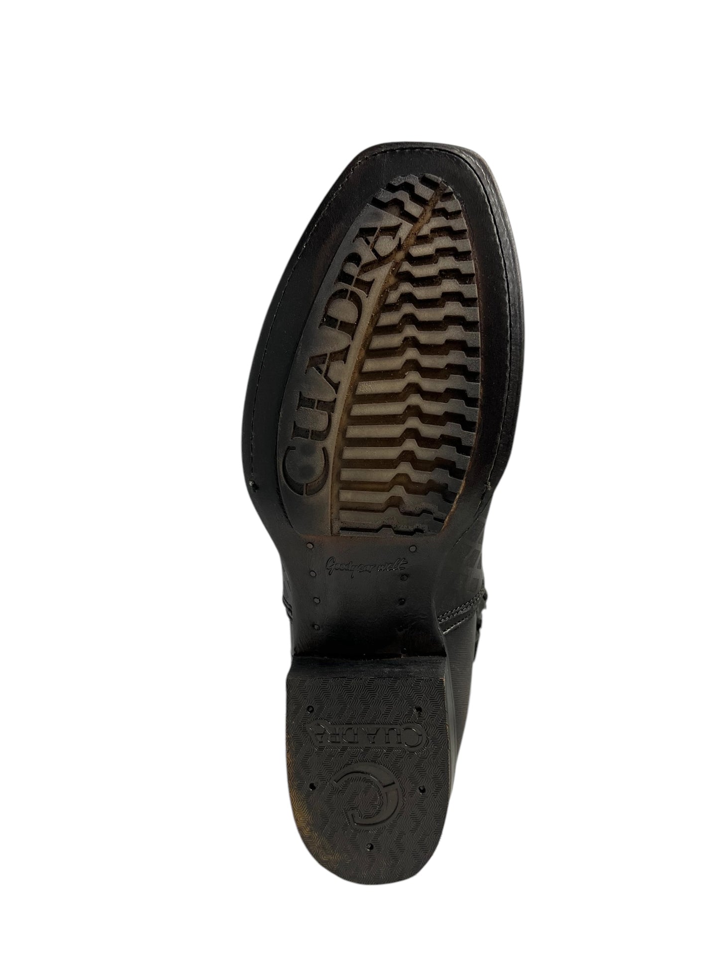 Cuadra Black Laser & Woven Narrow Square Toe - CU498