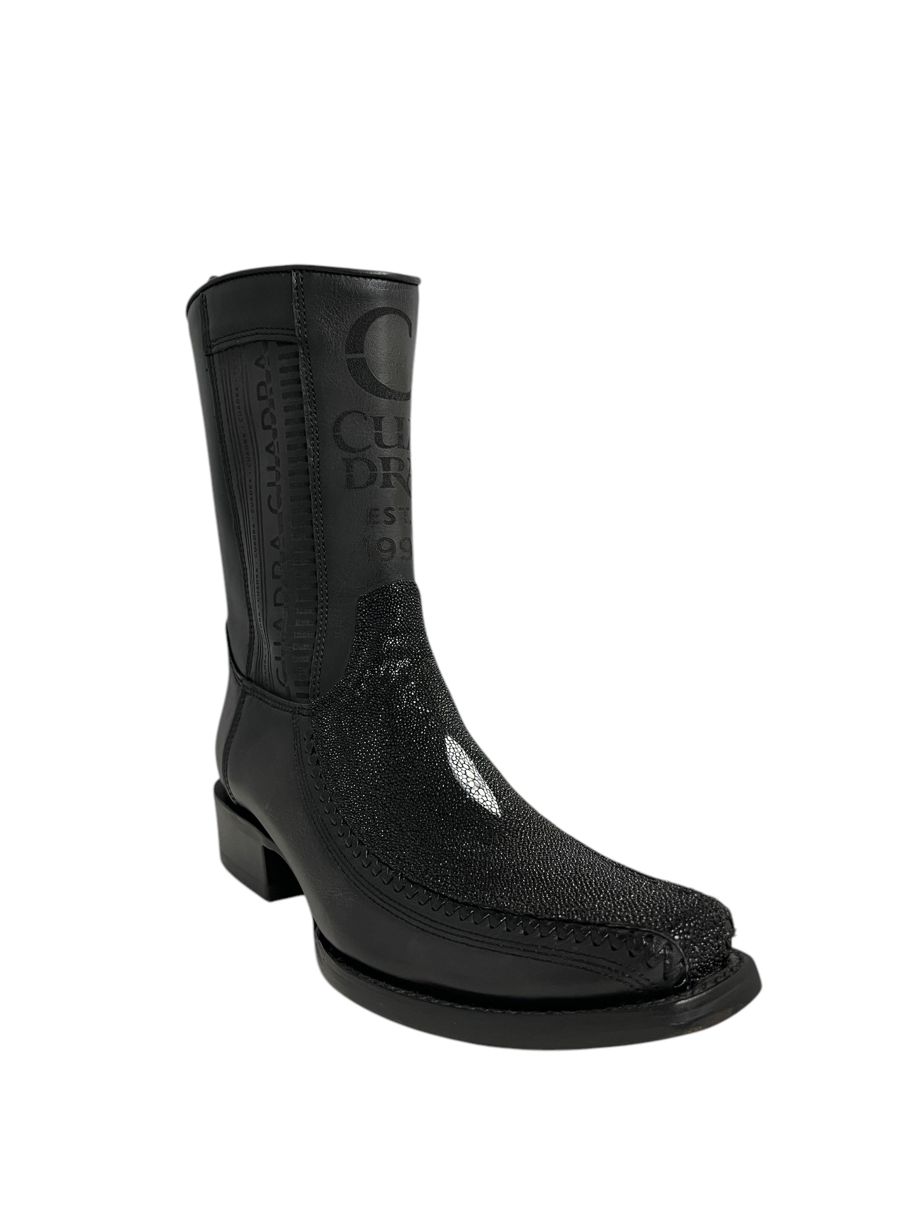Cuadra Black Stingray Narrow Square Toe - CU783