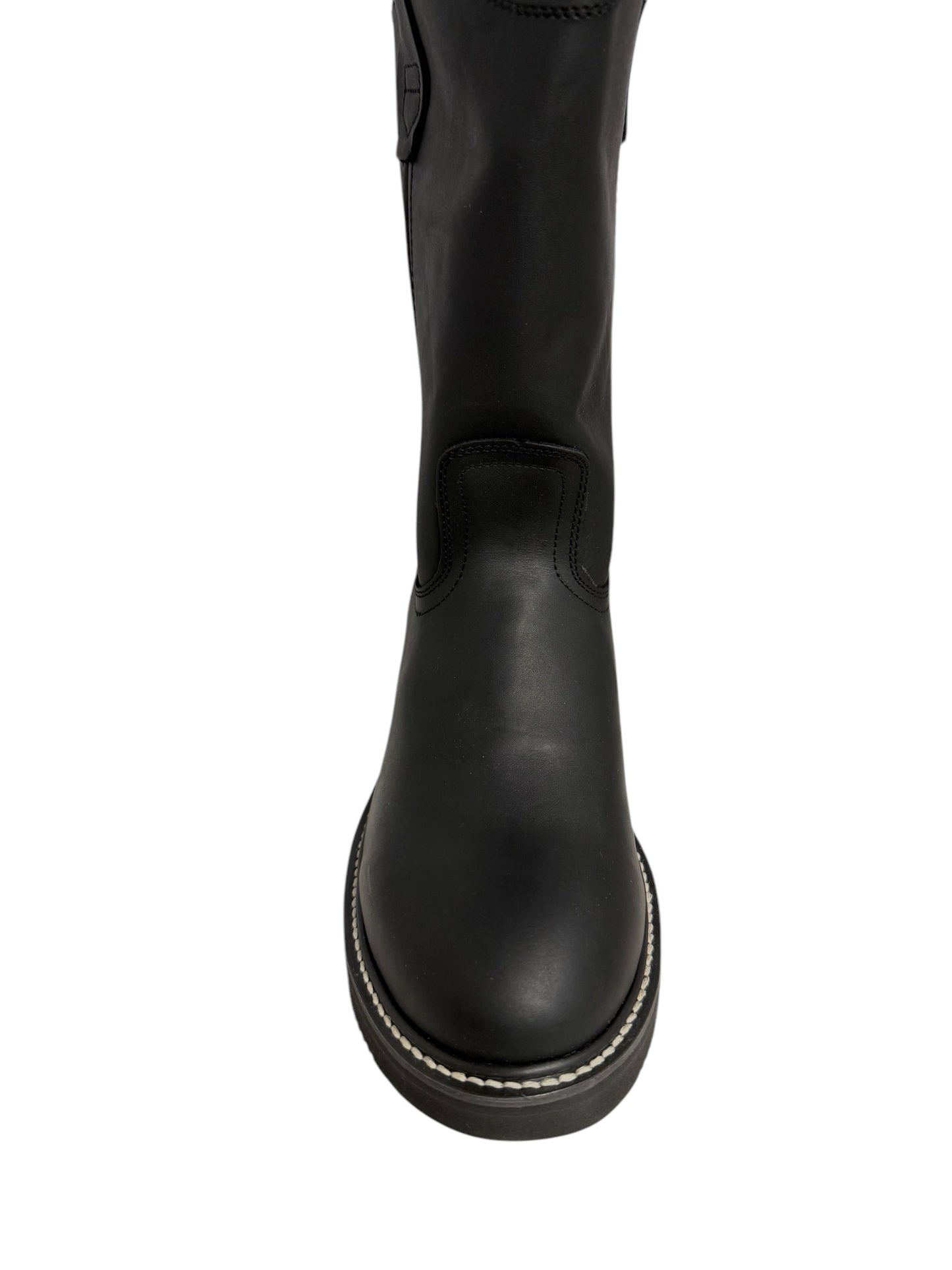 Establo Oiled Leather Black Pull Up Work Boot - 553-03