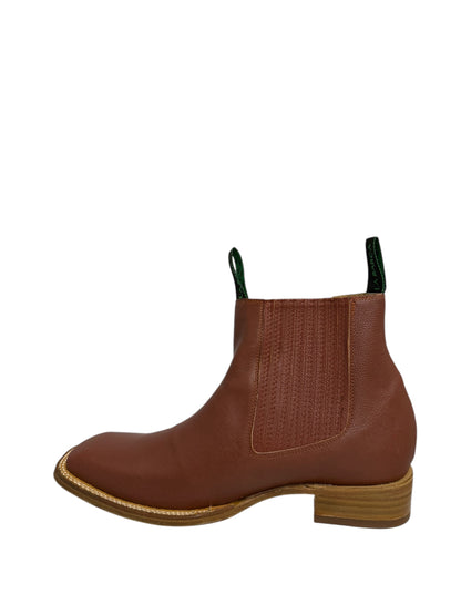 La Barca Square Toe Cognac Semi-Anilina Ankle Boot - 935