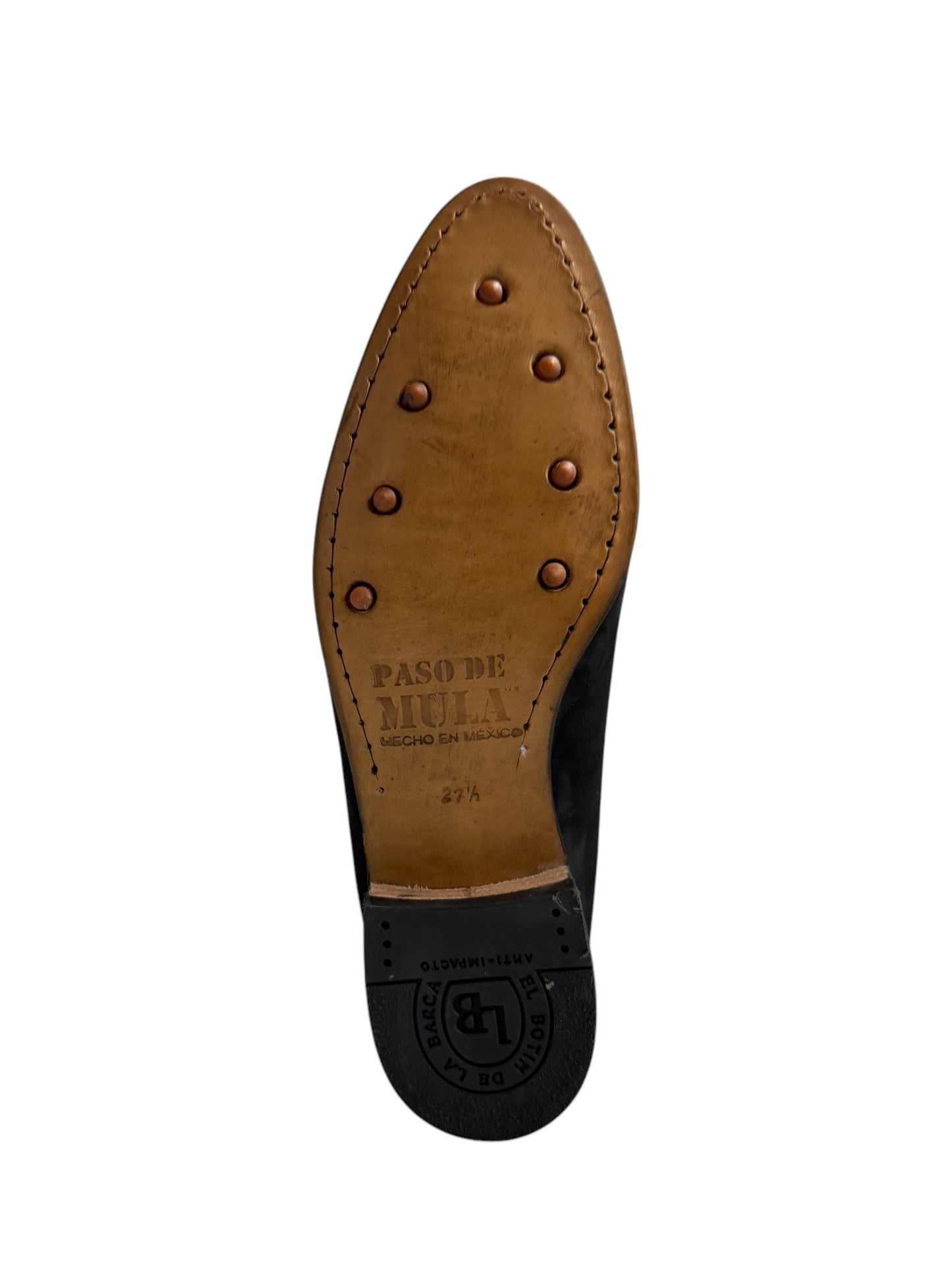 La Barca Suede Black Charro Ankle Boot - 500