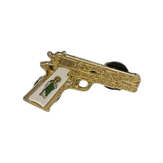 Pistol 45 Engraved San Judas Tadeo