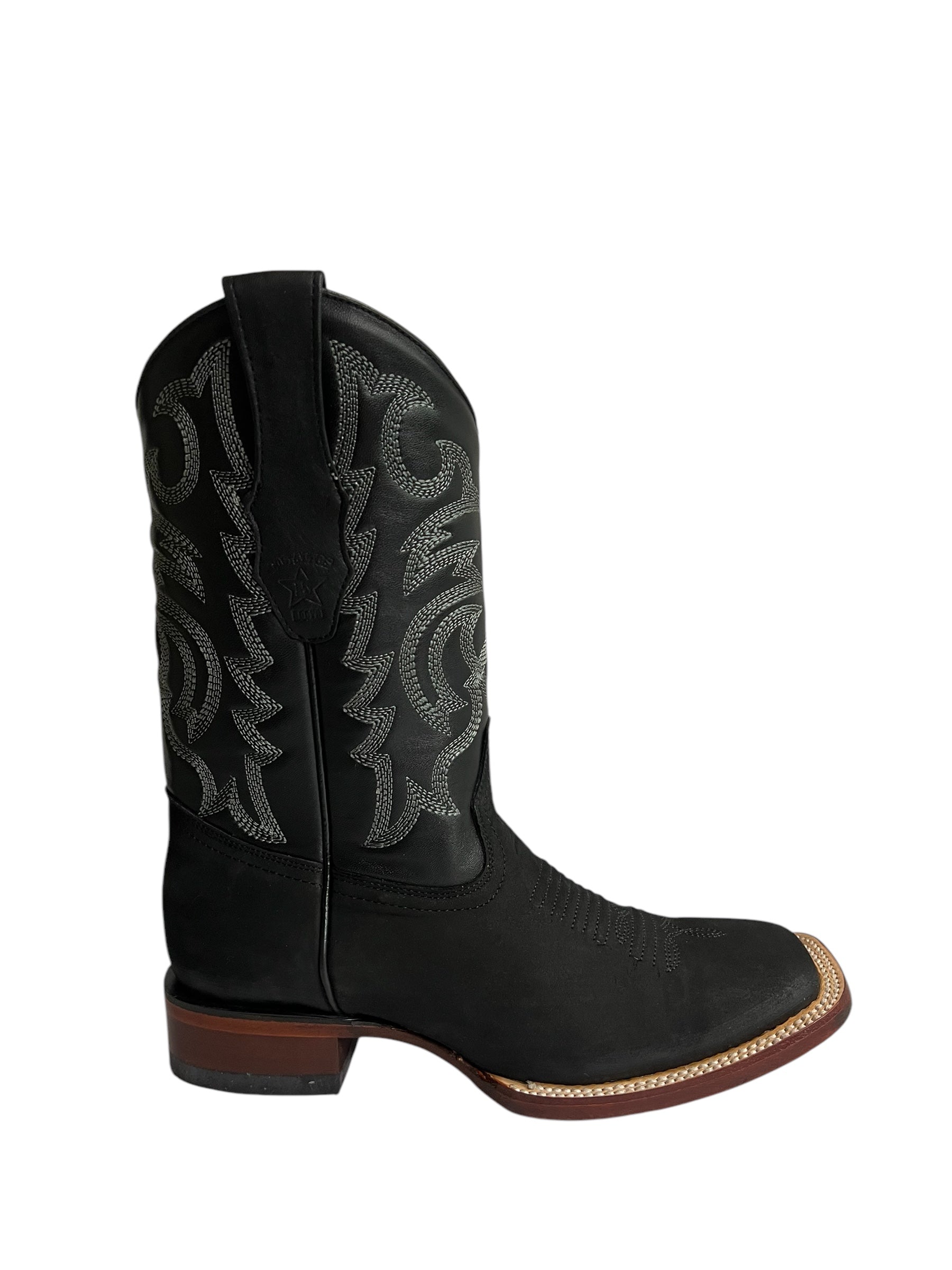 Los Altos Boots Square Toe Suede Black - 8226305