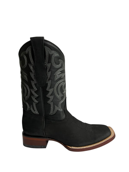 Los Altos Boots Square Toe Suede Black - 8226305