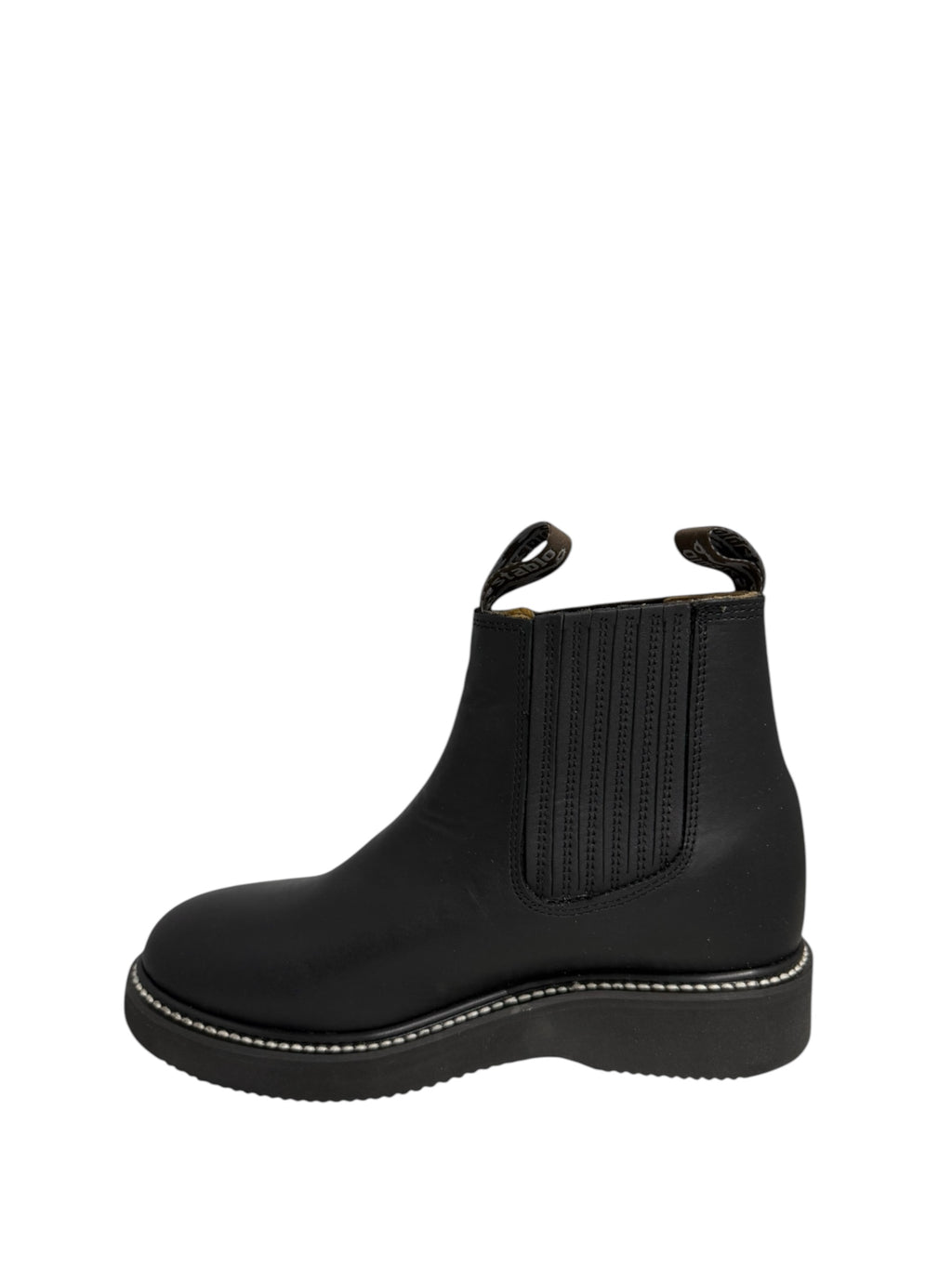 Establo Oiled Leather Black Ankle Work Boot - 551-03