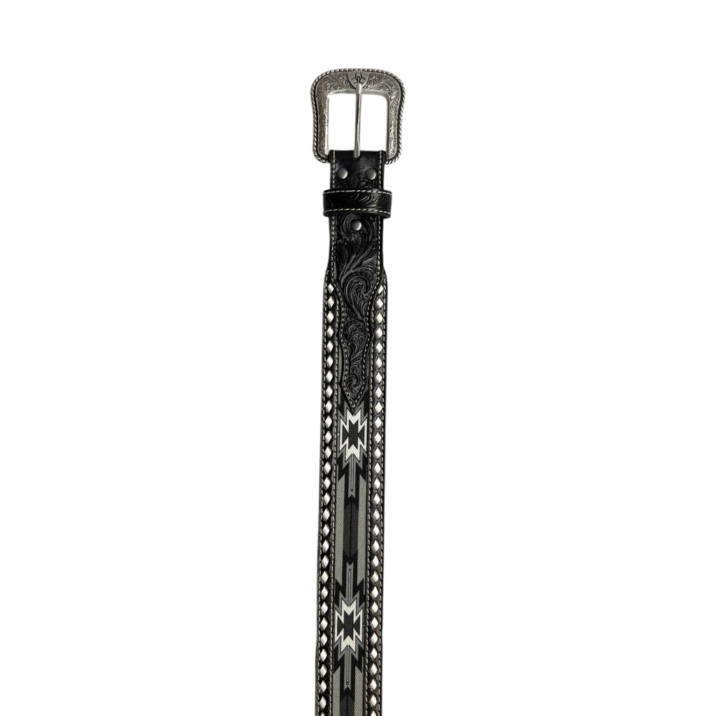 Ariat Southwestern Inlay Diamond Lacing Black Belt