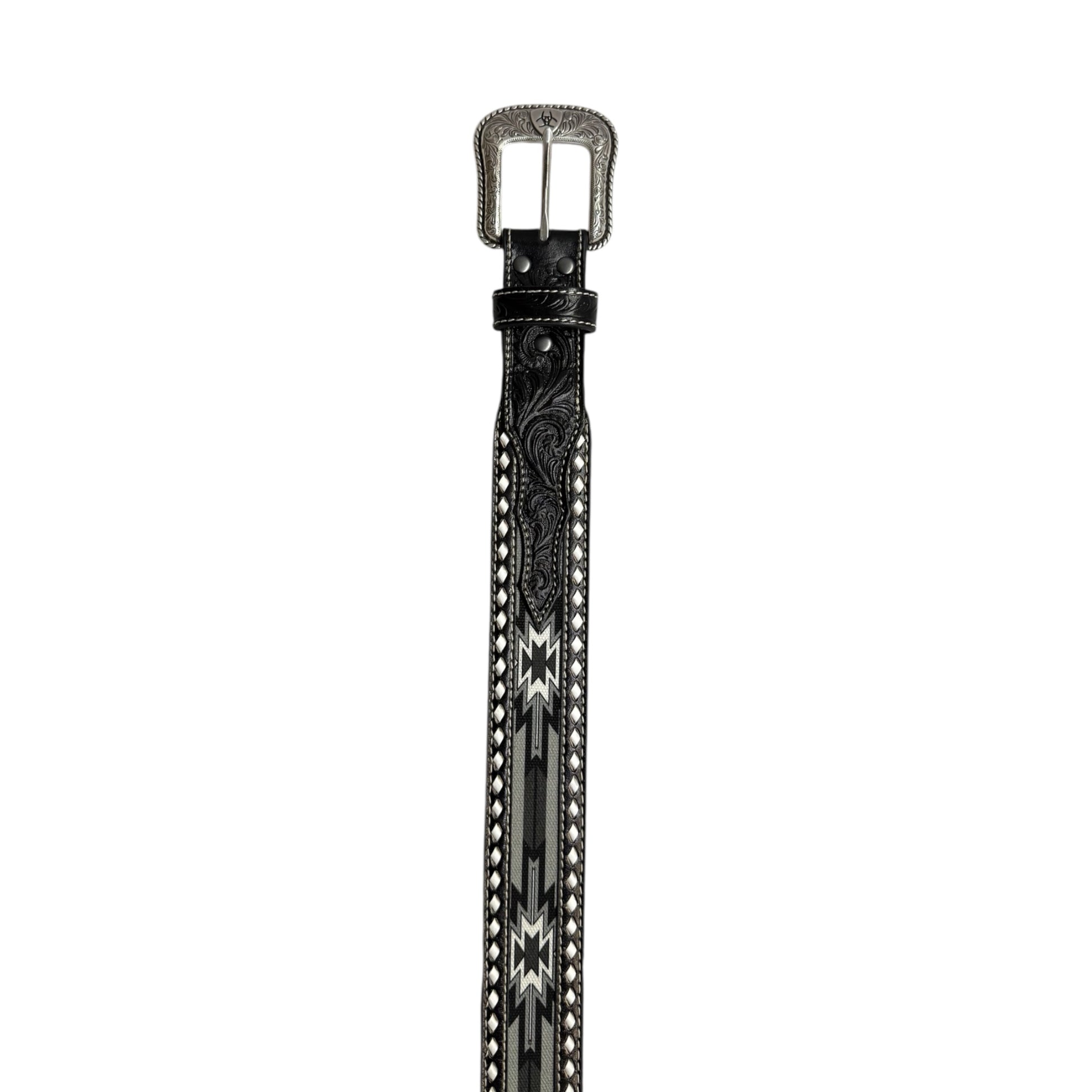 Ariat Southwestern Inlay Diamond Lacing Black Belt