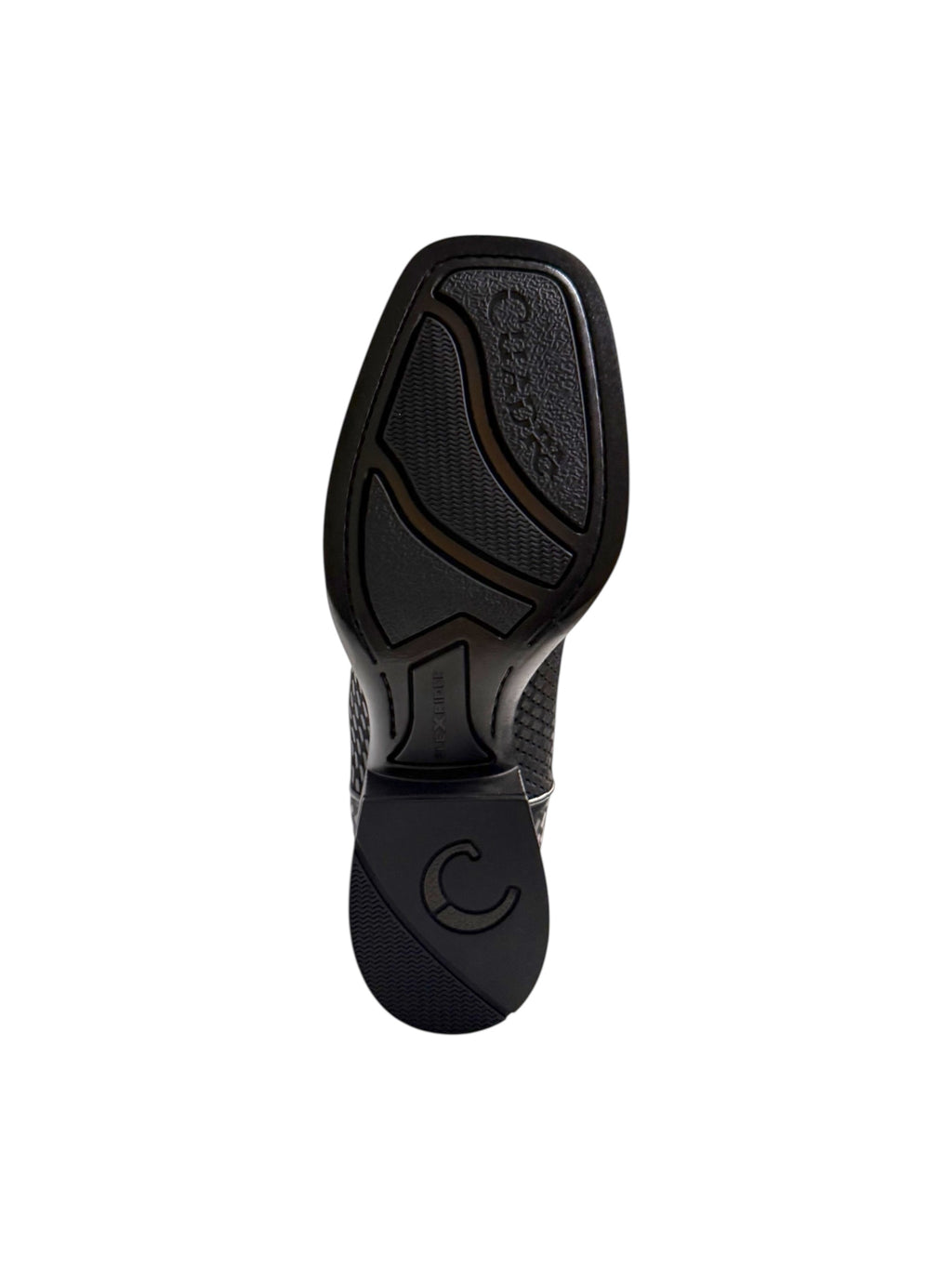 Cuadra FlexRider Oxford Black Embriodery & Laser Square Toe Boot - CU985