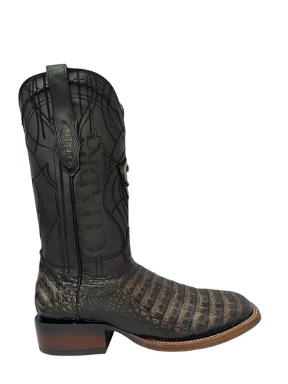 Cuadra Square Toe Caiman Belly Atlantic Black Sand - CU745