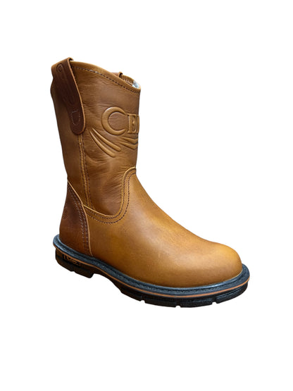 Cebu Soft Toe 10” Honey Pull Up Work Boots - MAX