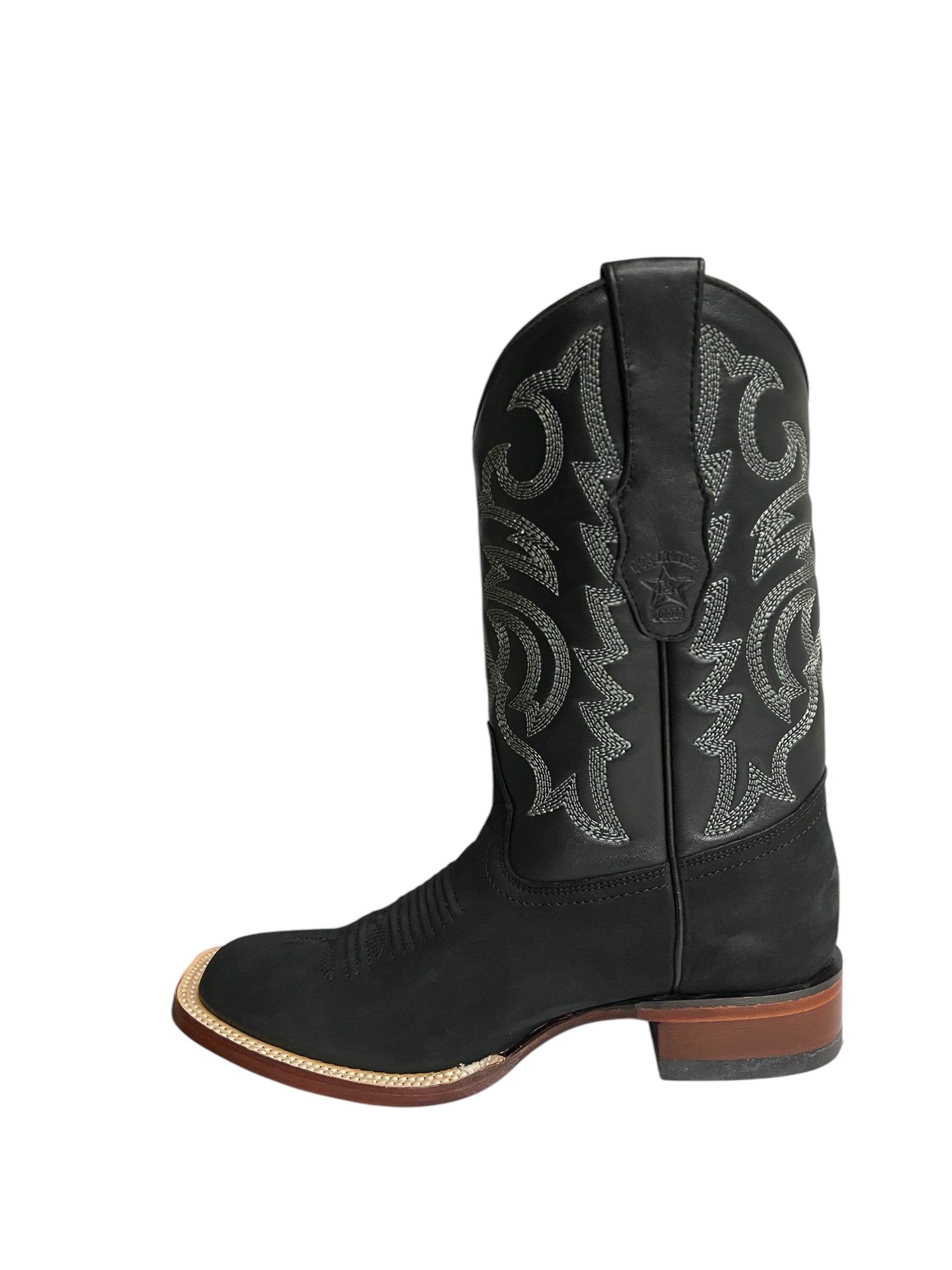 Los Altos Boots Square Toe Suede Black - 8226305