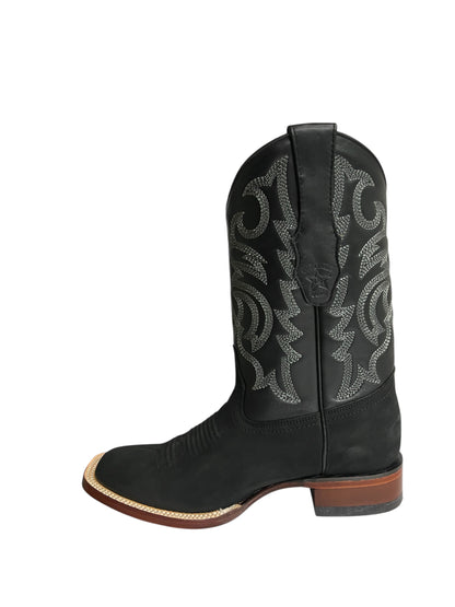 Los Altos Boots Square Toe Suede Black - 8226305