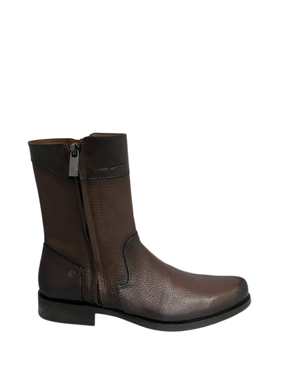 Franco Cuadra Ankle Boot Brown Deer Zipper Round Toe - FC581