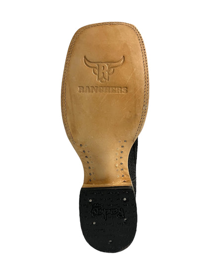 Ranchers Black Python Square Toe