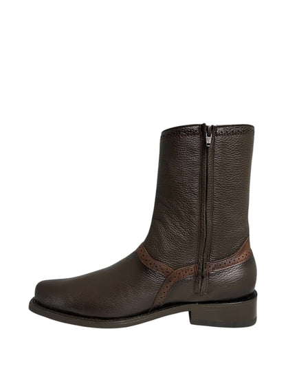 Los Altos Ankle Boot Genuine Deer Face Brown - 78BI8316