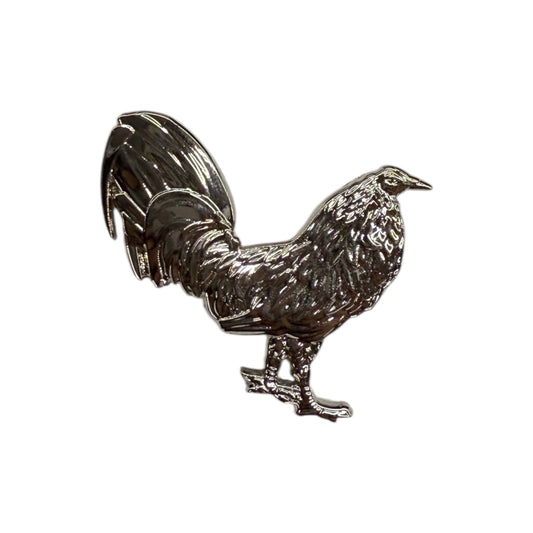 Silver Rooster Hat Pin