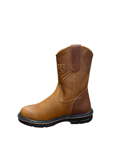 Cebu Soft Toe 10” Honey Pull Up Work Boots - MAX