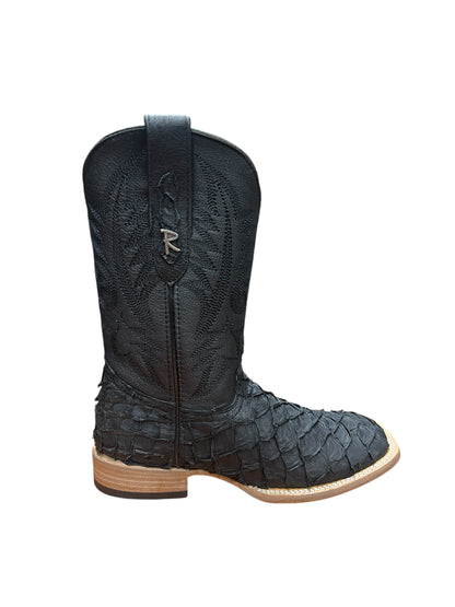 Ranchers Square Toe Matt Black fish