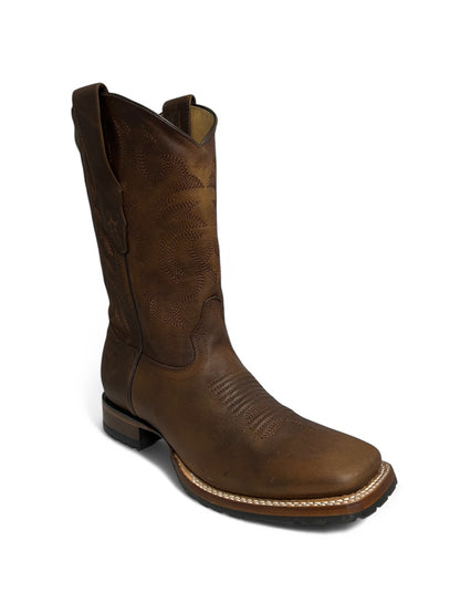 Los Altos Square Toe Rage Walnut Rubber Sole - 82T9940