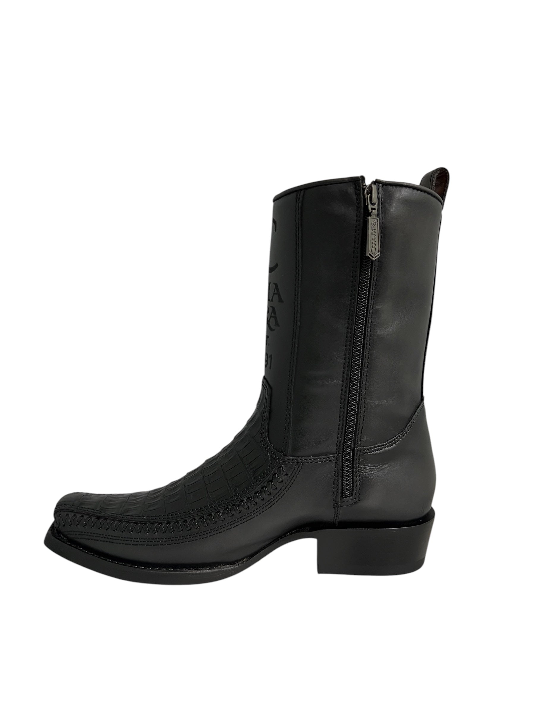 Cuadra Caiman Belly Plunge Laser & Woven Narrow Square Toe - CU805