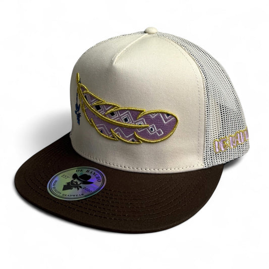 De Rancho Cap Gold Feather Khaki - DR015