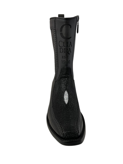 Cuadra Black Stingray Narrow Square Toe - CU783