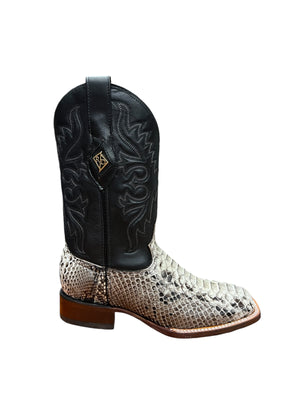 Red Diamond Python Natural Square Toe