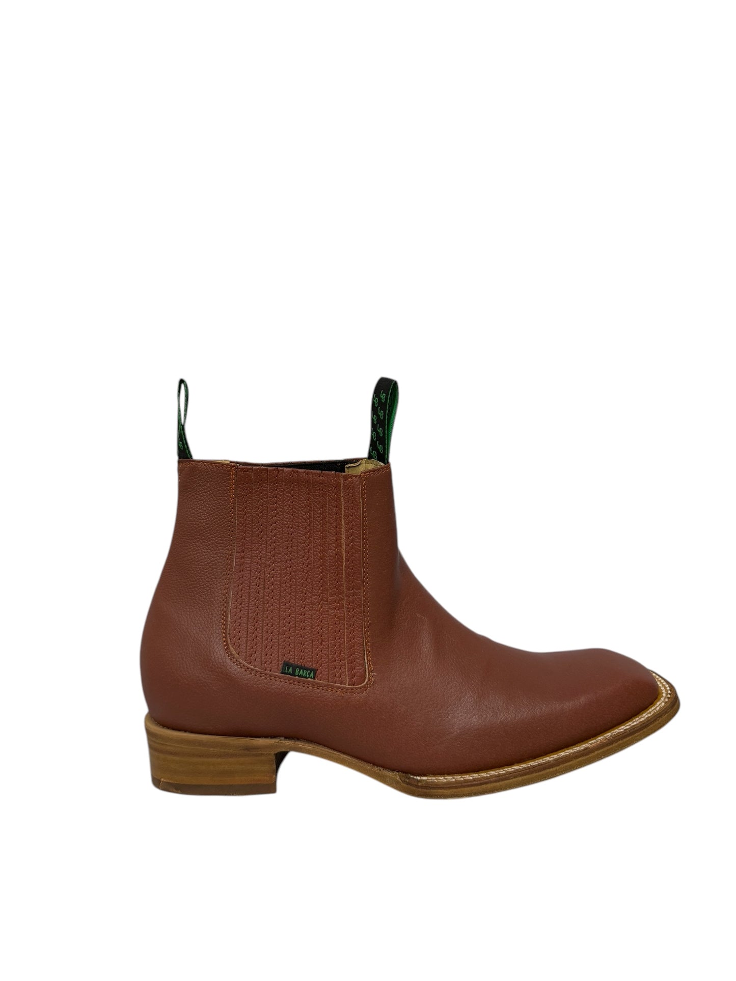 La Barca Square Toe Cognac Semi-Anilina Ankle Boot - 935