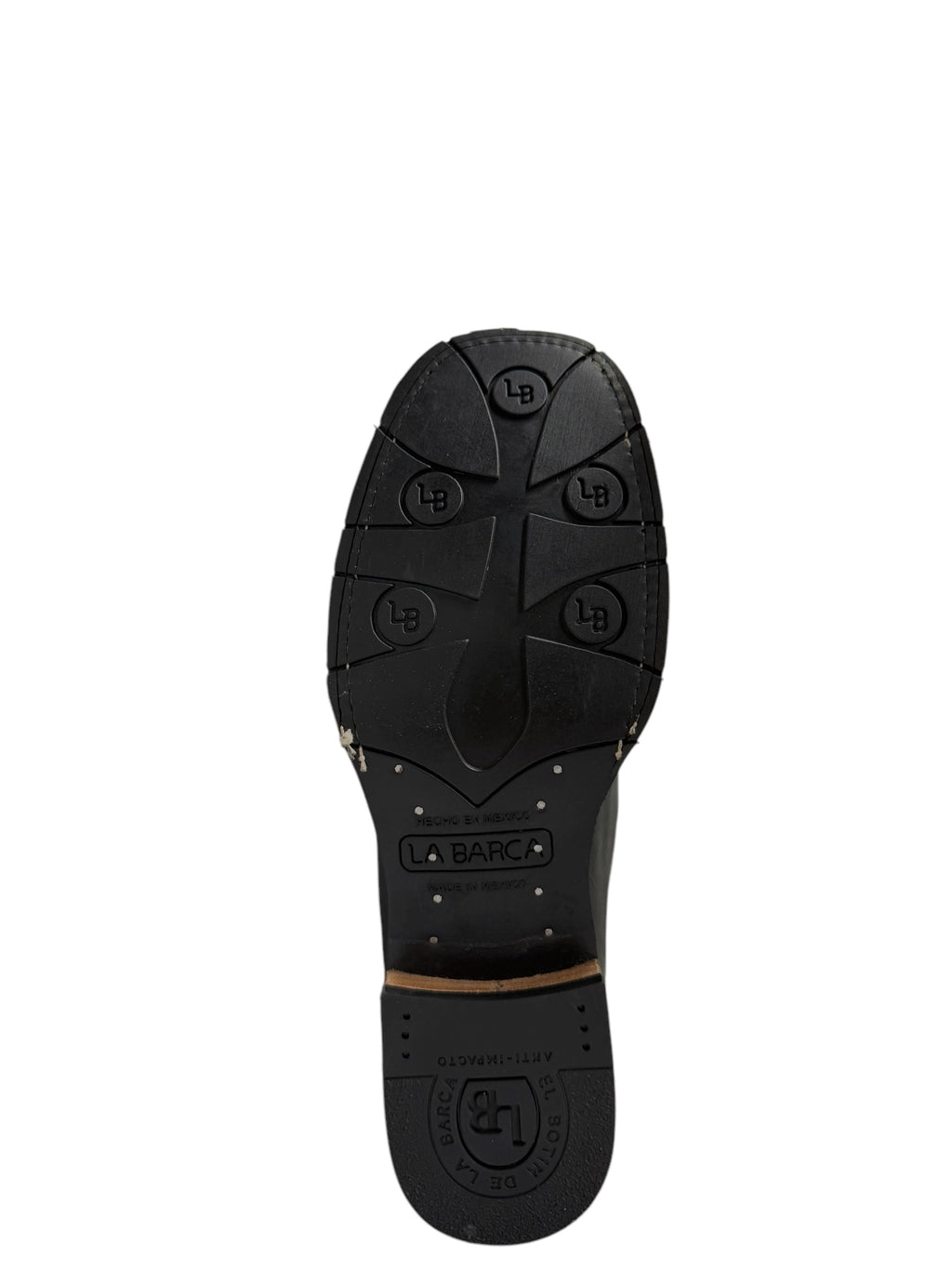 La Barca Oiled Leather Black Square Toe Ankle Boots - 953