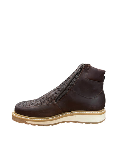 Ranchers Leather Stitched Brown Casual Shoes