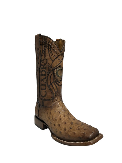 Cuadra Lugano Brown Embroidery Square Toe - CU744