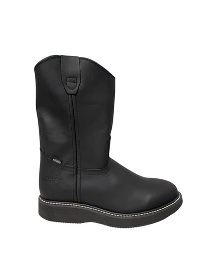 Establo Oiled Leather Black Pull Up Work Boot - 553-03