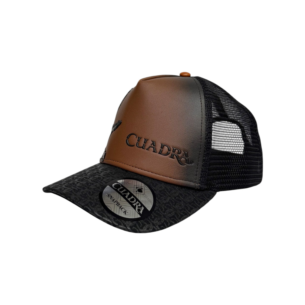 Cuadra Men's Aligator Brown Leather Cap - CC121