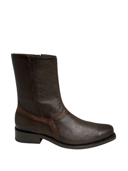 Los Altos Ankle Boot Genuine Deer Face Brown - 78BI8316